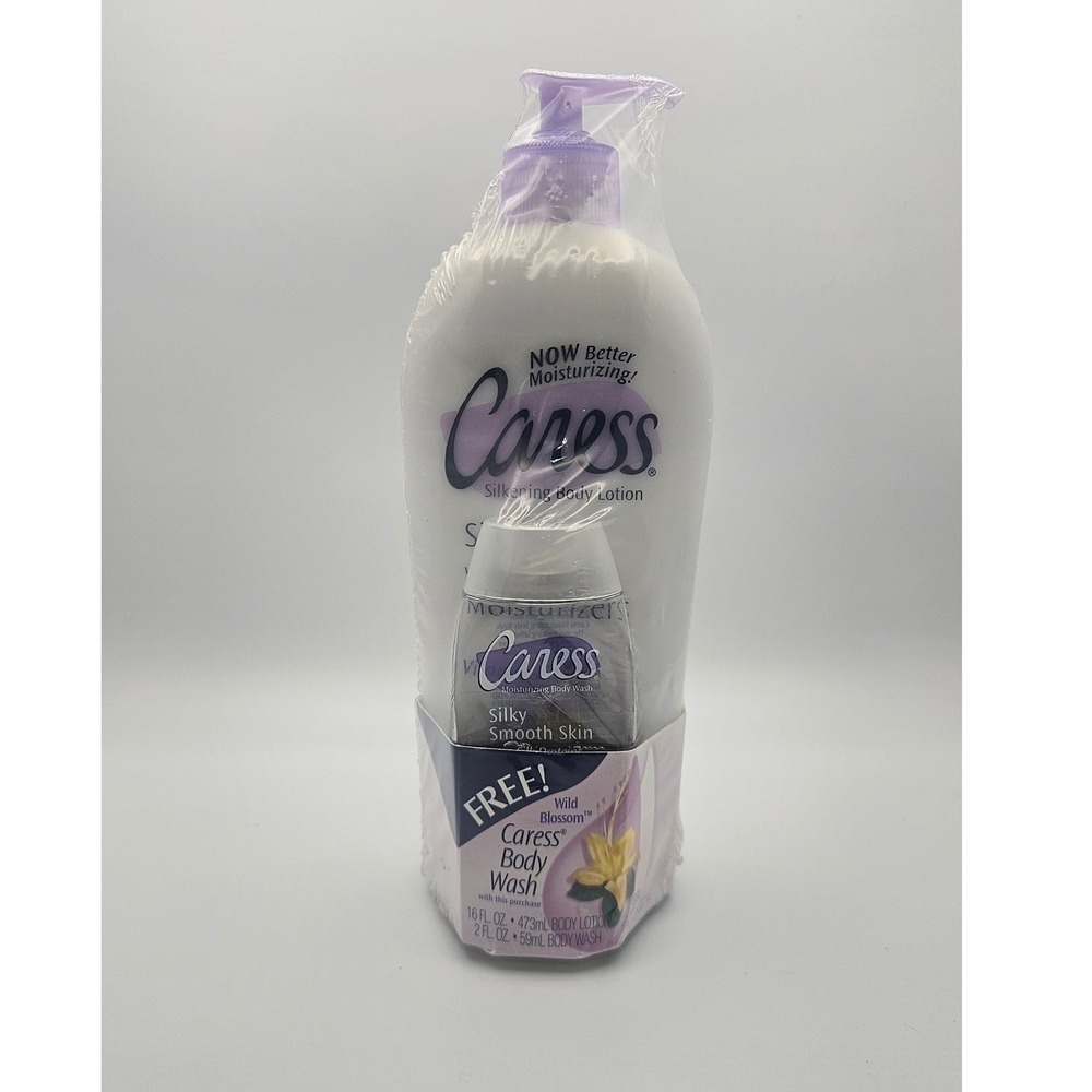 Caress Silkening Wild Blossom Body Lotion 16oz Rare Discontinued Wash New Sealed